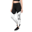 Charcoal Sketch Dreaming To Keep Moving The World Forward on Women's Sports Leggings