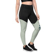 Love Gratitude Peace Harmony Haiku With Bamboo on Women's Sports Leggings