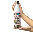 Baby Animals Keep Moving The World Forward In Pink on Stainless Steel Water Bottle