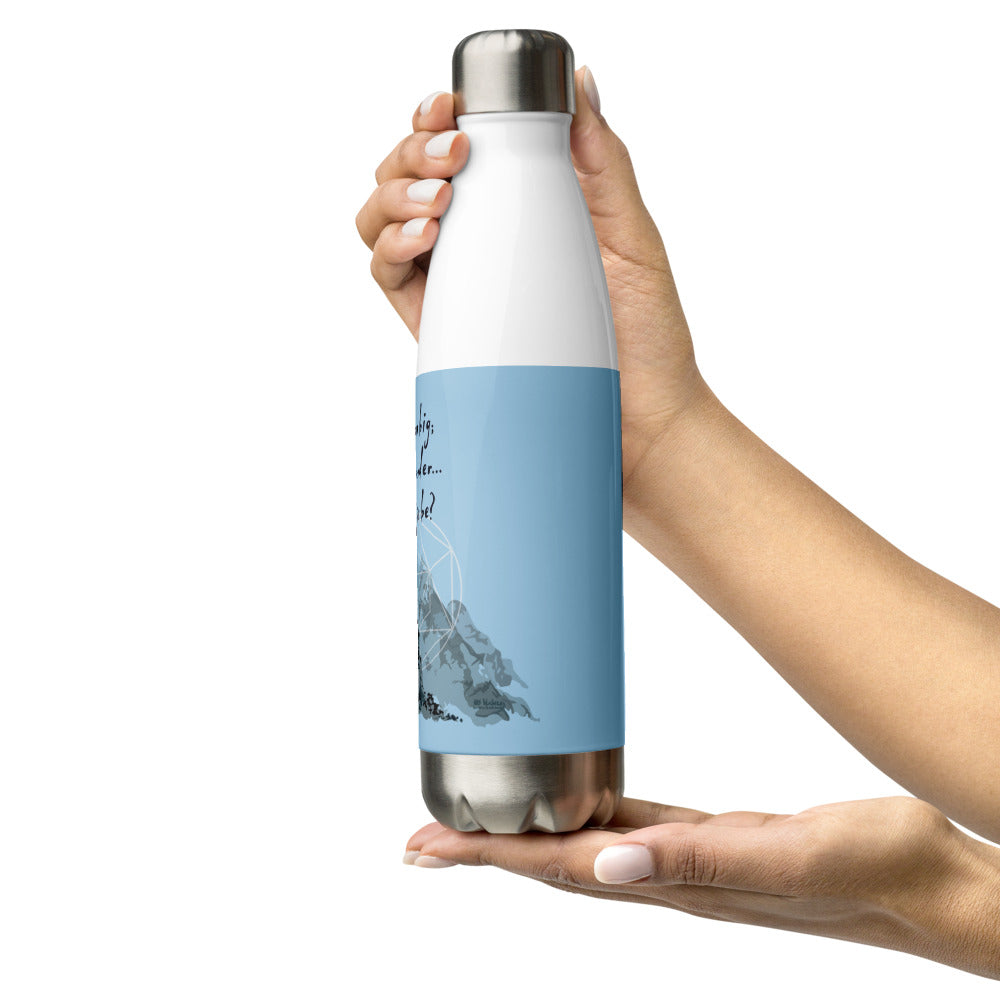 Dream Bigger Haiku With Mountains on Stainless Steel Water Bottle