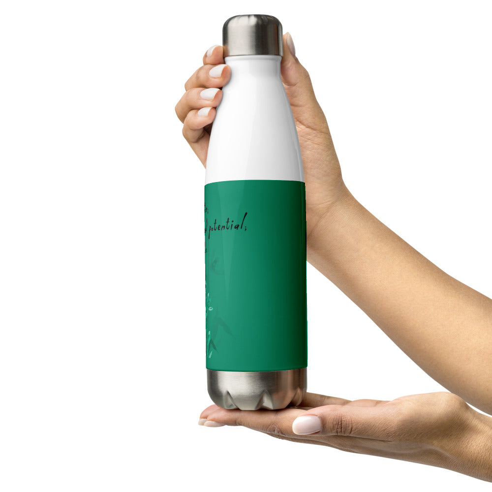 Always Better Haiku With Lilies on Stainless Steel Water Bottle