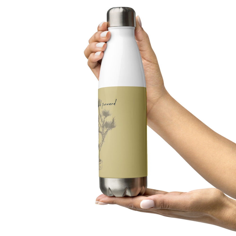 Matsuo Basho Haiku With Bonsai on Stainless Steel Water Bottle