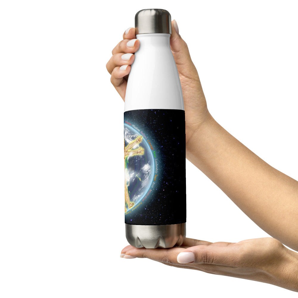 Vitruvian Earth on Stainless Steel Water Bottle