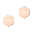 Leadership on Engraved Sterling Silver Hexagon Stud Earrings