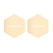 Leadership on Engraved Sterling Silver Hexagon Stud Earrings