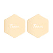 Team on Engraved Sterling Silver Hexagon Stud Earrings