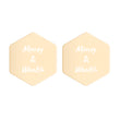 Money & Wealth on Engraved Sterling Silver Hexagon Stud Earrings