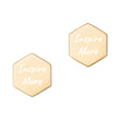 Inspire More on Engraved Sterling Silver Hexagon Stud Earrings