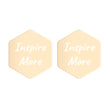 Inspire More on Engraved Sterling Silver Hexagon Stud Earrings