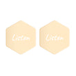 Listen on Engraved Sterling Silver Hexagon Stud Earrings