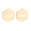 Truth on Engraved Sterling Silver Hexagon Stud Earrings