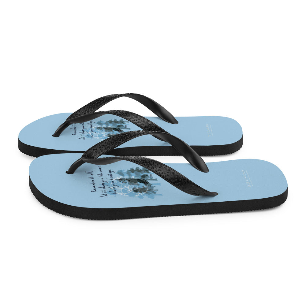 Remember Your Heritage Haiku With Trees on Flip Flops