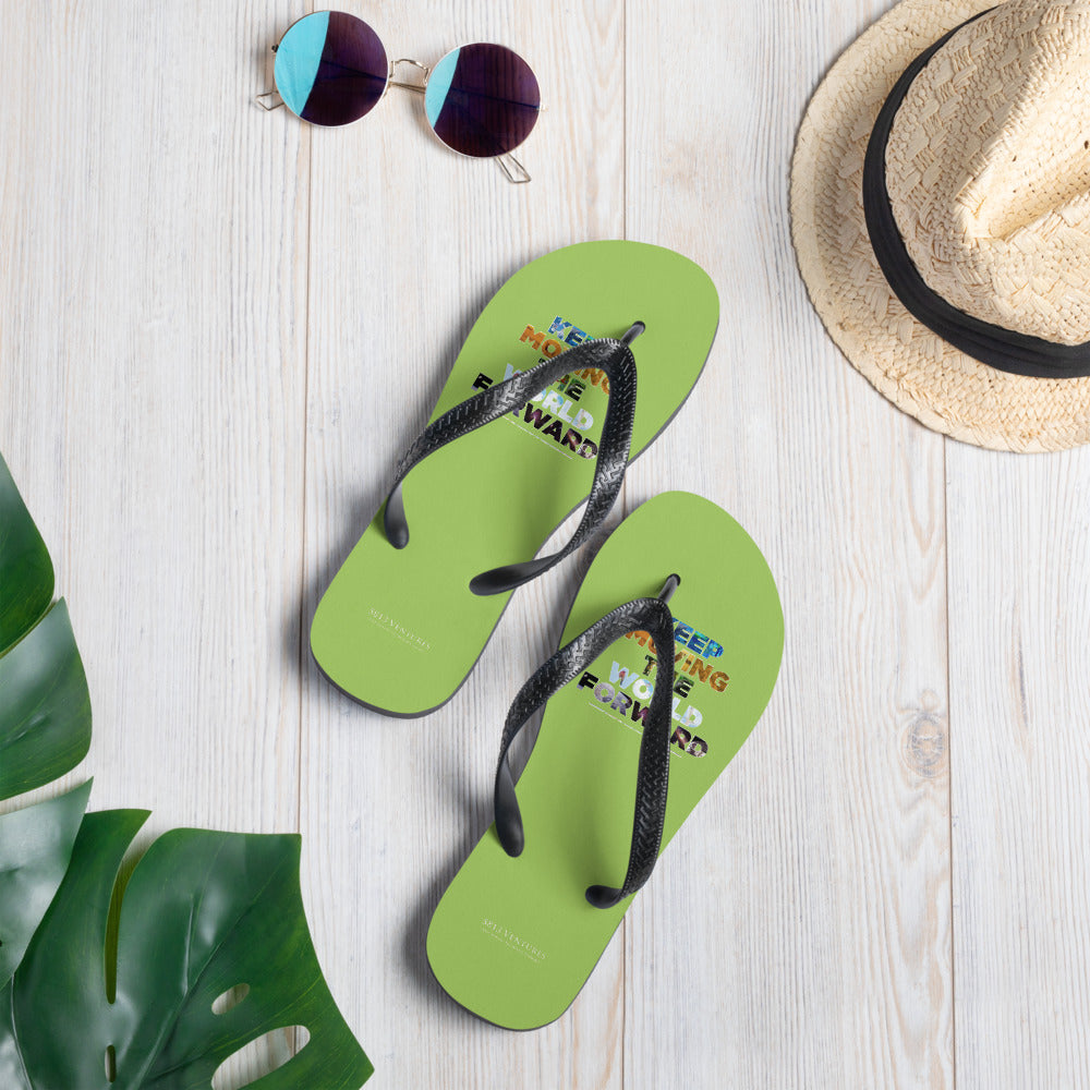 Environmental Causes Keep Moving The World Forward on Flip Flops