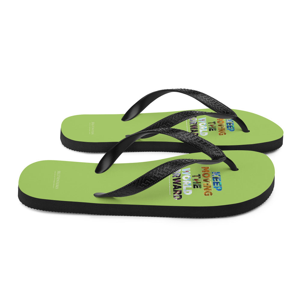 Environmental Causes Keep Moving The World Forward on Flip Flops