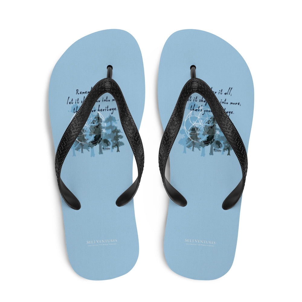 Remember Your Heritage Haiku With Trees on Flip Flops