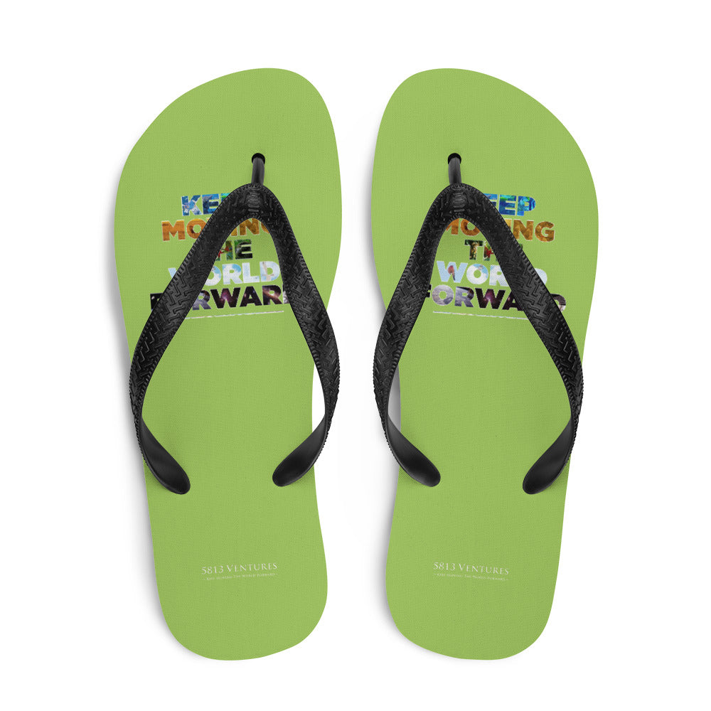 Environmental Causes Keep Moving The World Forward on Flip Flops