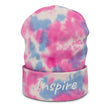 Inspire In Diamond Embroidery on Tie-Dye Beanie