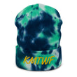 KMTWF In Gold Embroidery on Tie-Dye Beanie