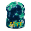 5813 In Gold Embroidery on Tie-Dye Beanie