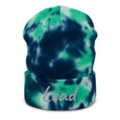 Lead In Silver Embroidery on Tie-Dye Beanie