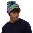 Now In Emerald Embroidery on Tie-Dye Beanie