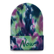 Now In Emerald Embroidery on Tie-Dye Beanie