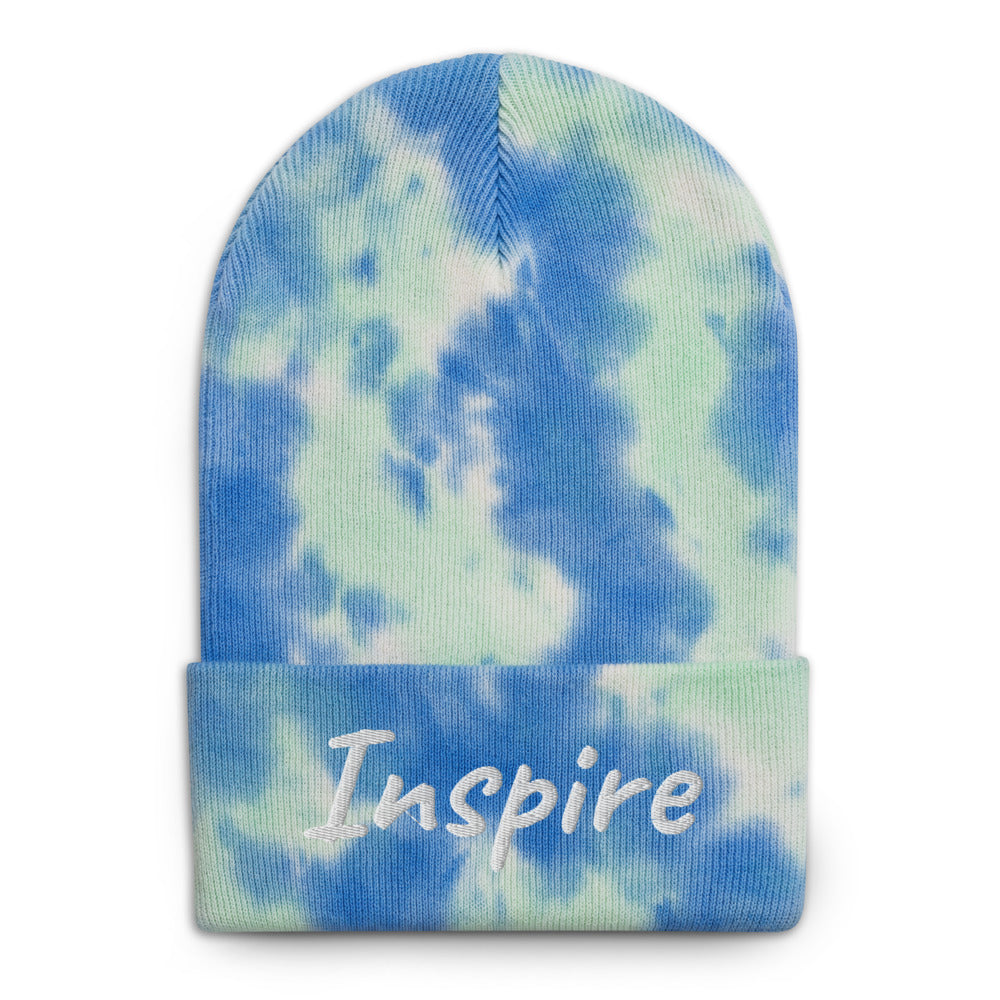 Inspire In Diamond Embroidery on Tie-Dye Beanie