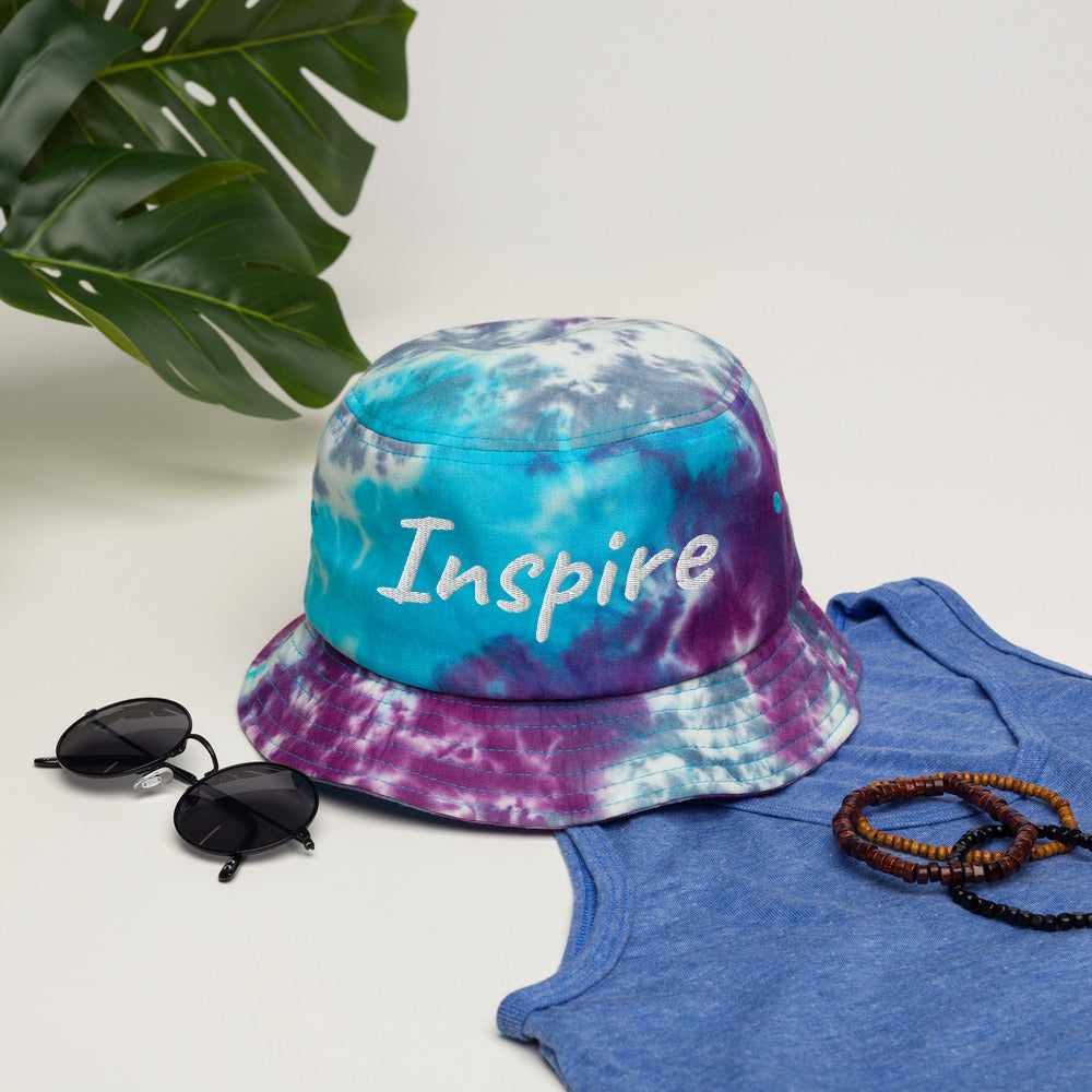 Inspire In Diamond Embroidery on Tie-Dye Bucket Hat