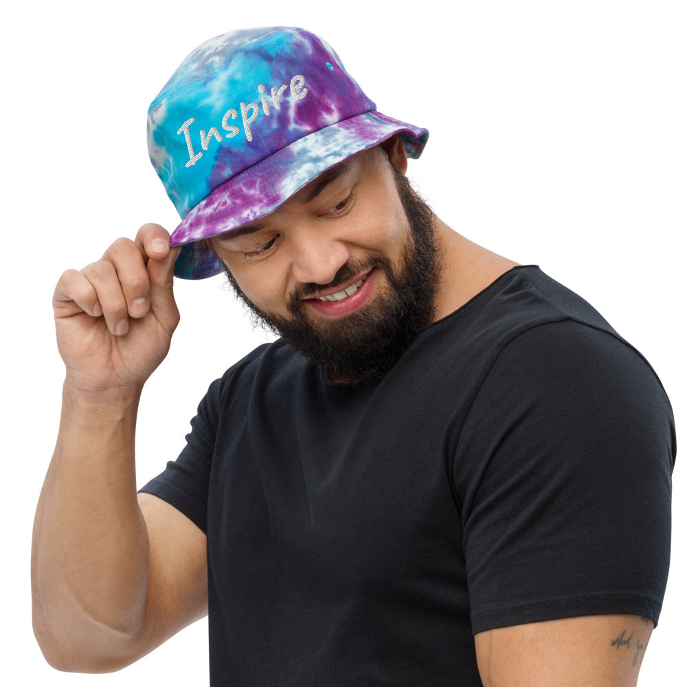 Inspire In Diamond Embroidery on Tie-Dye Bucket Hat