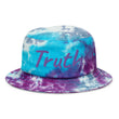 Truth In Amethyst Embroidery on Tie-Dye Bucket Hat