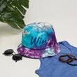 Win In Sapphire Embroidery on Tie-Dye Bucket Hat