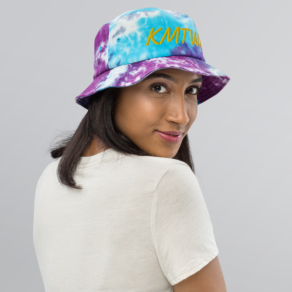 KMTWF In Gold Embroidery on Tie-Dye Bucket Hat