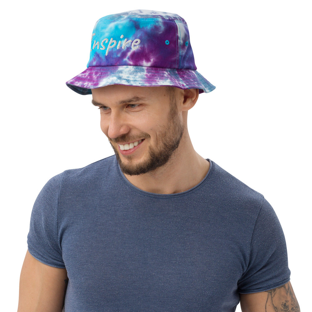 Inspire In Diamond Embroidery on Tie-Dye Bucket Hat