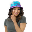 Gratitude In Star Rose Quartz Embroidery on Tie-Dye Bucket Hat