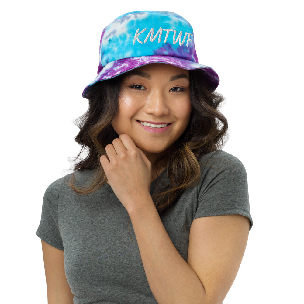 KMTWF In Pearl Embroidery on Tie-Dye Bucket Hat