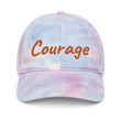 Courage In Amber Embroidery on Tie-Dye Hat