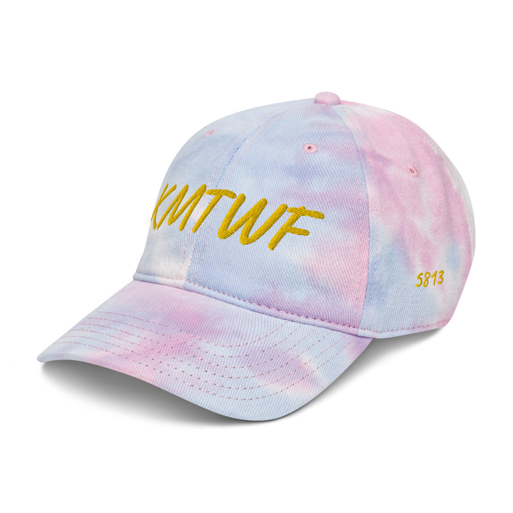 KMTWF In Gold Embroidery on Tie-Dye Hat