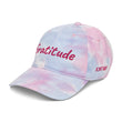 Gratitude In Star Rose Quartz Embroidery on Tie-Dye Hat