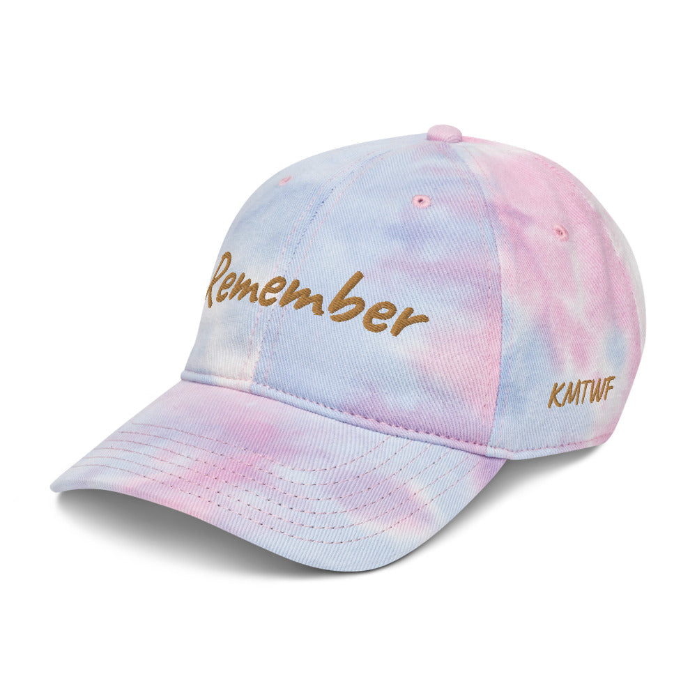 Remember In Celluloid Embroidery on Tie-Dye Hat