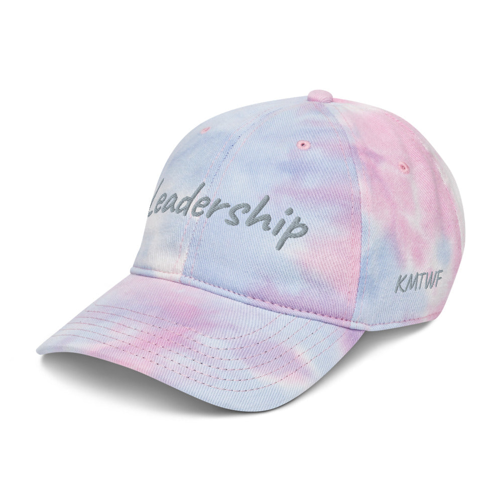 Leadership In Silver Embroidery on Tie-Dye Hat