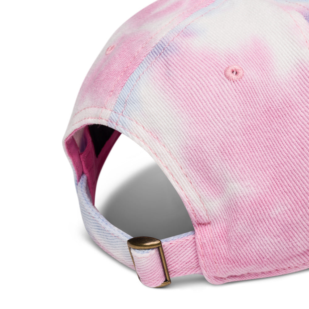 Love In Star Rose Quartz Embroidery on Tie-Dye Hat