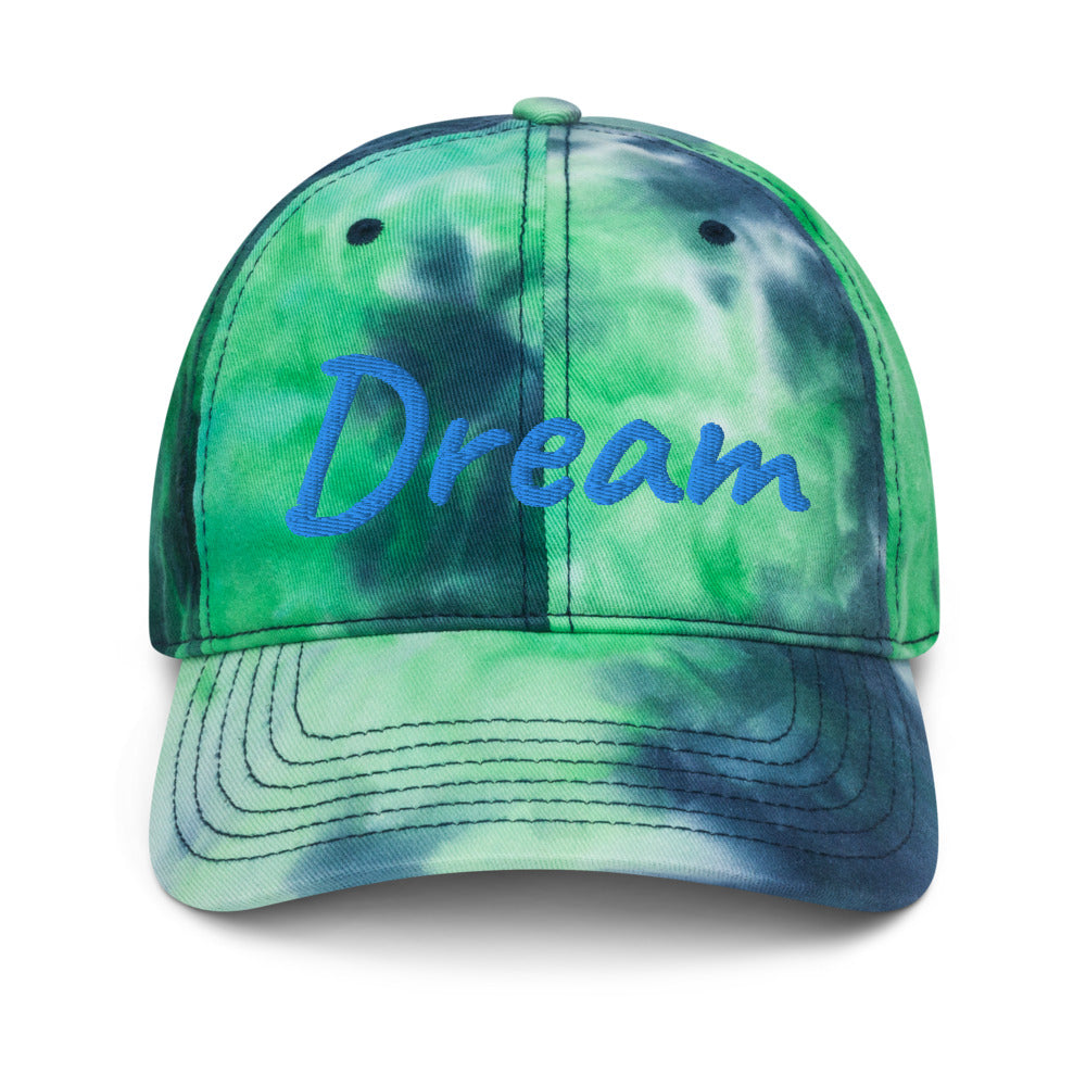 Dream In Sapphire Embroidery on Tie-Dye Hat