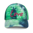 Love In Star Rose Quartz Embroidery on Tie-Dye Hat