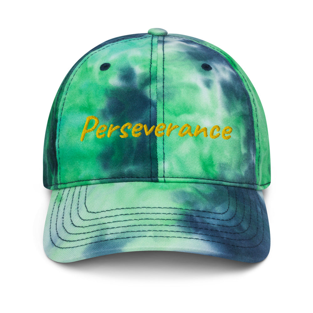 Perseverance In Gold Embroidery on Tie-Dye Hat