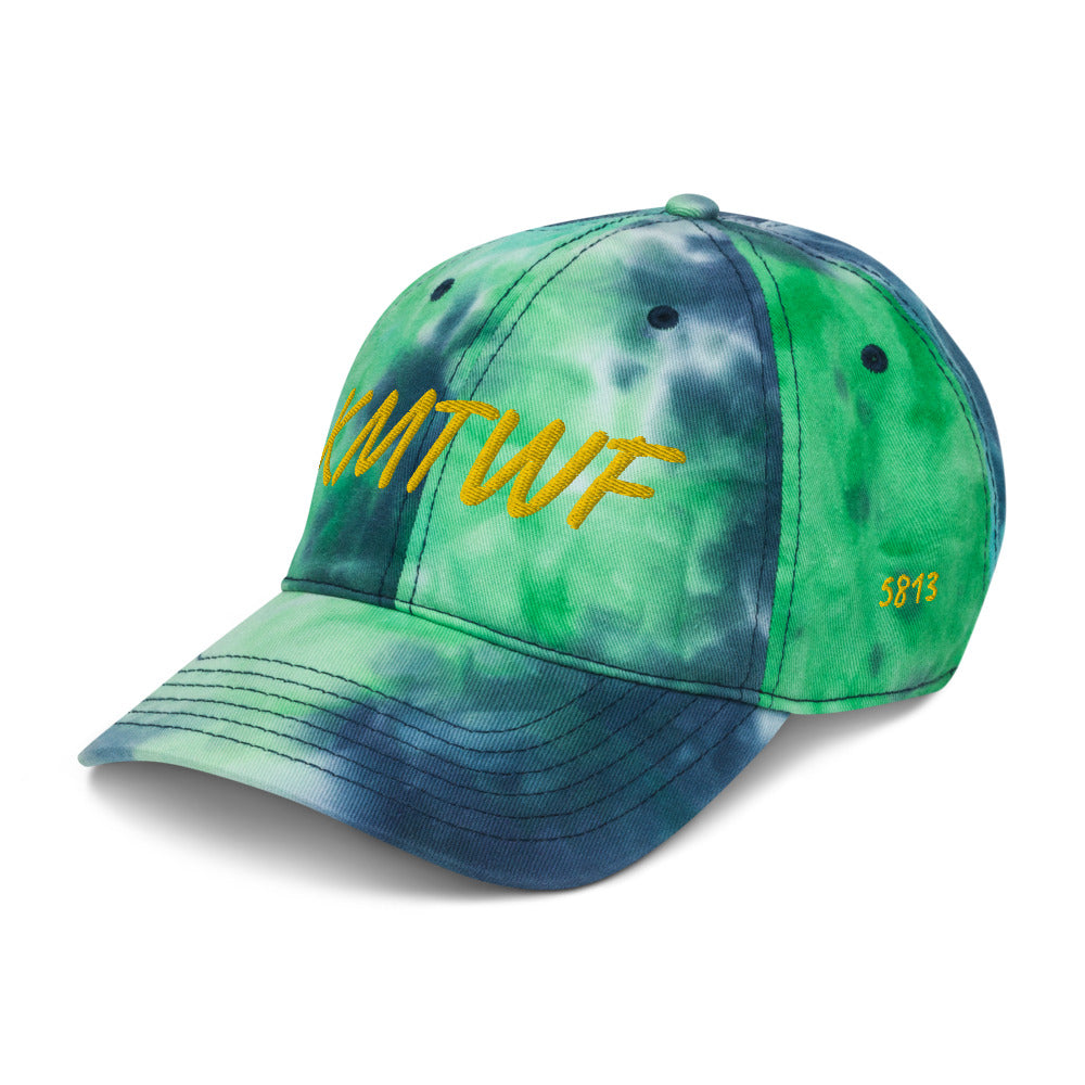 KMTWF In Gold Embroidery on Tie-Dye Hat