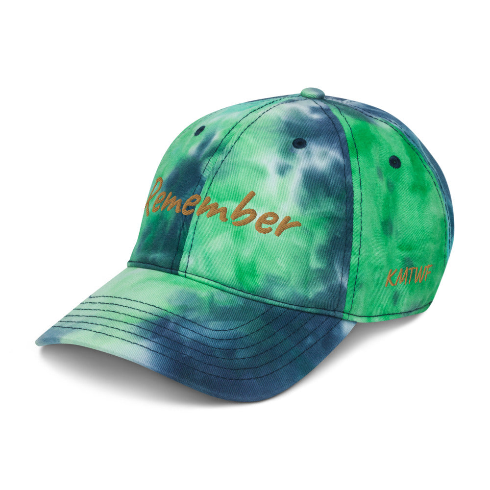 Remember In Celluloid Embroidery on Tie-Dye Hat