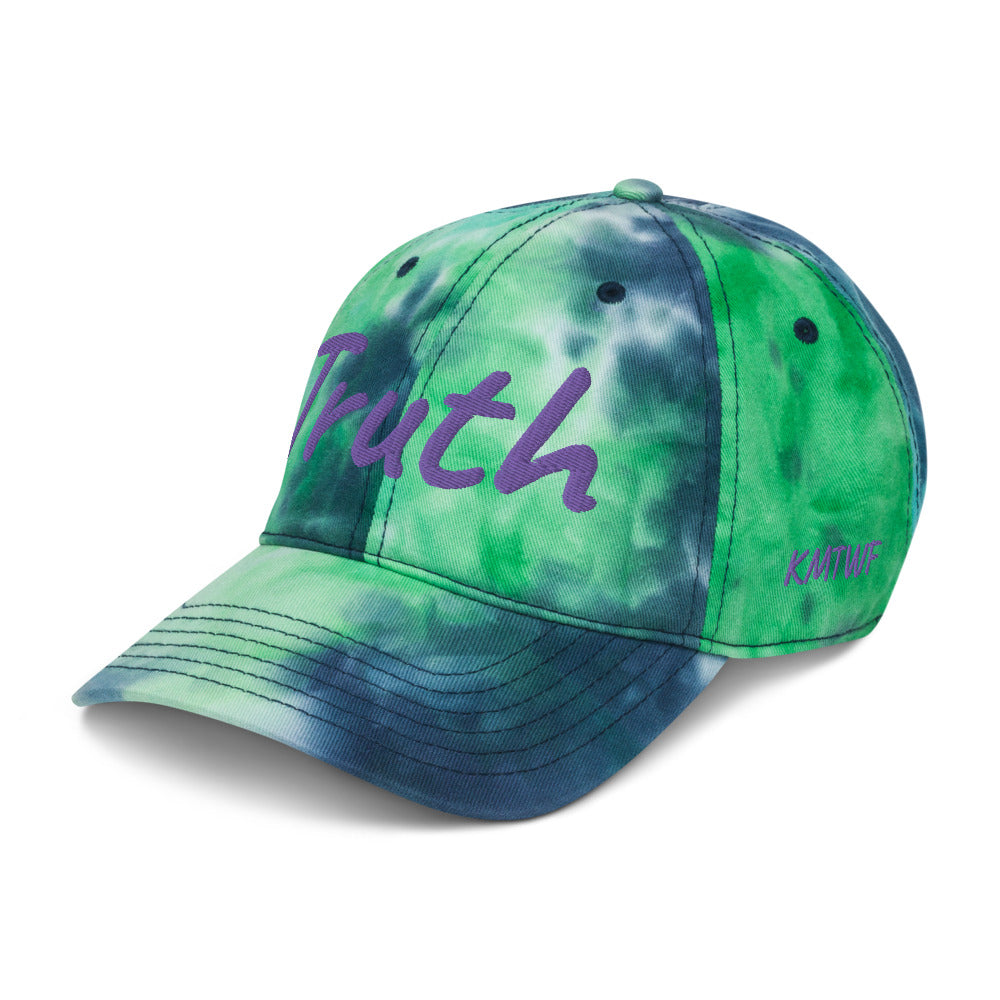 Truth In Amethyst Embroidery on Tie-Dye Hat