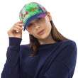 Courage In Amber Embroidery on Tie-Dye Hat