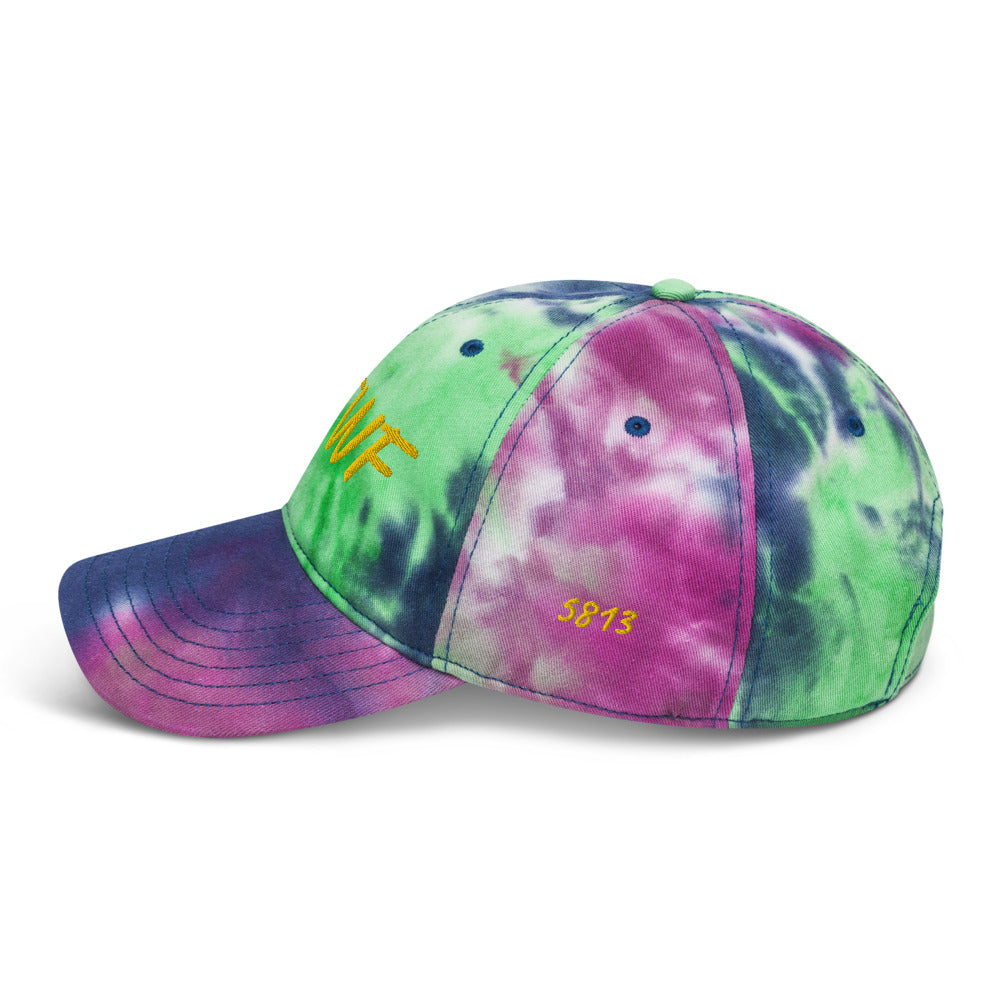 KMTWF In Gold Embroidery on Tie-Dye Hat