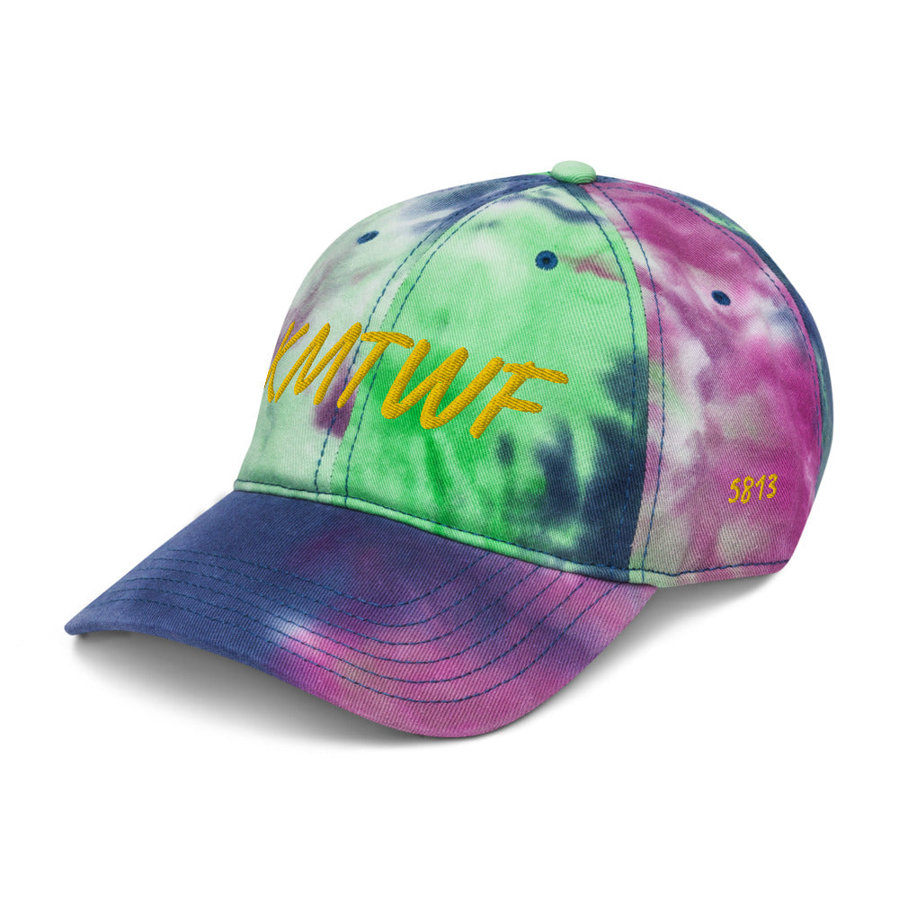 KMTWF In Gold Embroidery on Tie-Dye Hat